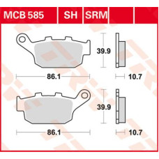 ТОРМОЗНЫЕ КОЛОДКИ TRW (17211998) 125 SINTER + SRM SINTER >125