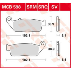 ТОРМОЗНЫЕ КОЛОДКИ TRW (17211999) 125 SINTER + SRM SINTER >125