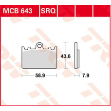 ТОРМОЗНЫЕ КОЛОДКИ TRW (17212006) SINTER RACE -600 SRQ SINTER TRACK