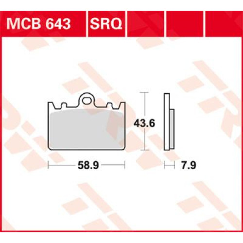 ТОРМОЗНЫЕ КОЛОДКИ TRW (17212006) SINTER RACE -600 SRQ SINTER TRACK