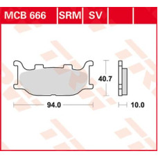 ТОРМОЗНЫЕ КОЛОДКИ TRW (17212011) 125 SINTER + SRM SINTER >125