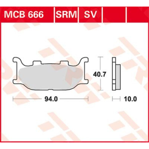 ТОРМОЗНЫЕ КОЛОДКИ TRW (17212011) 125 SINTER + SRM SINTER >125