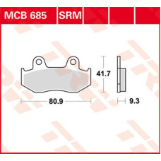 ТОРМОЗНЫЕ КОЛОДКИ TRW (17212014) 125 SINTER + SRM SINTER >125