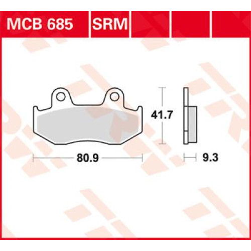 ТОРМОЗНЫЕ КОЛОДКИ TRW (17212014) 125 SINTER + SRM SINTER >125