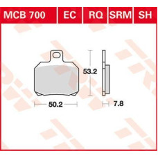 ТОРМОЗНЫЕ КОЛОДКИ TRW (17212018) 125 SINTER + SRM SINTER >125