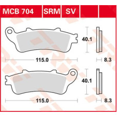 ТОРМОЗНЫЕ КОЛОДКИ TRW (17212019) 125 SINTER + SRM SINTER >125