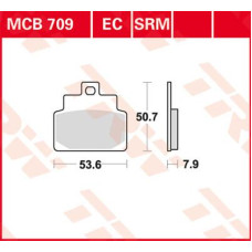 ТОРМОЗНЫЕ КОЛОДКИ TRW (17212021) 125 SINTER + SRM SINTER >125
