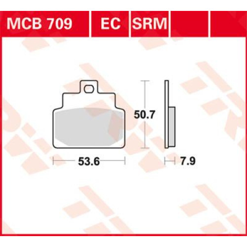 ТОРМОЗНЫЕ КОЛОДКИ TRW (17212021) 125 SINTER + SRM SINTER >125
