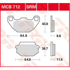 ТОРМОЗНЫЕ КОЛОДКИ TRW (17212023) 125 SINTER + SRM SINTER >125