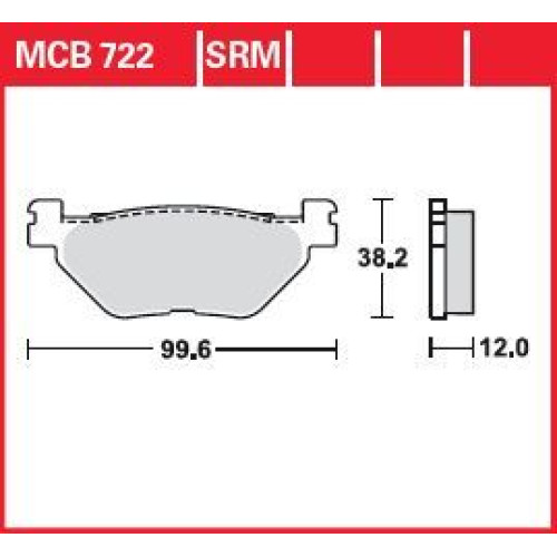 ТОРМОЗНЫЕ КОЛОДКИ TRW (17212025) 125 SINTER + SRM SINTER >125