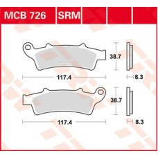 ТОРМОЗНЫЕ КОЛОДКИ TRW (17212027) 125 SINTER + SRM SINTER >125