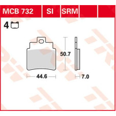 ТОРМОЗНЫЕ КОЛОДКИ TRW (17212029) 125 SINTER + SRM SINTER >125