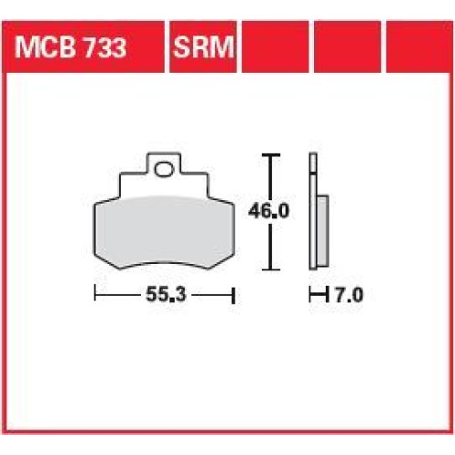 ТОРМОЗНЫЕ КОЛОДКИ TRW (17212030) 125 SINTER + SRM SINTER >125