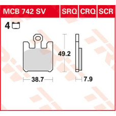 ТОРМОЗНЫЕ КОЛОДКИ TRW (17212032) карбон SINTER RACE LONGLIFE SCR SINTER RACE LONGLIFE