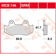 ТОРМОЗНЫЕ КОЛОДКИ TRW (17212034) 125 SINTER + SRM SINTER >125