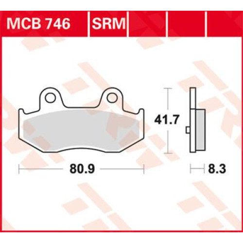ТОРМОЗНЫЕ КОЛОДКИ TRW (17212034) 125 SINTER + SRM SINTER >125