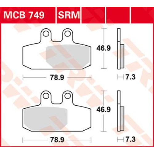 ТОРМОЗНЫЕ КОЛОДКИ TRW (17212035) 125 SINTER + SRM SINTER >125