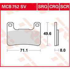ТОРМОЗНЫЕ КОЛОДКИ TRW (17212037) карбон SINTER RACE LONGLIFE SCR SINTER RACE LONGLIFE