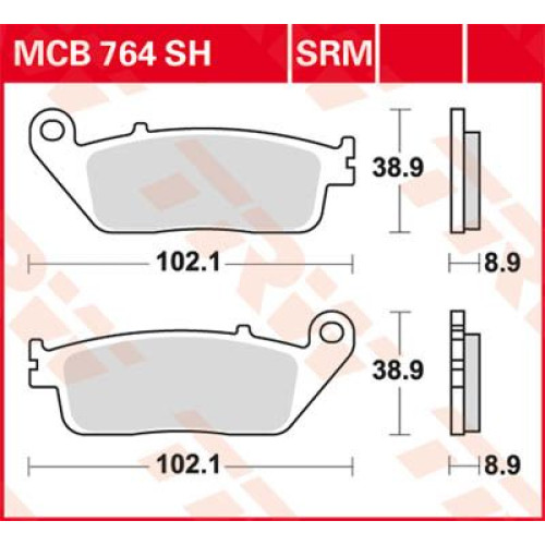 ТОРМОЗНЫЕ КОЛОДКИ TRW (17212039) 125 SINTER + SRM SINTER >125