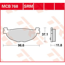 ТОРМОЗНЫЕ КОЛОДКИ TRW (17212040) 125 SINTER + SRM SINTER >125
