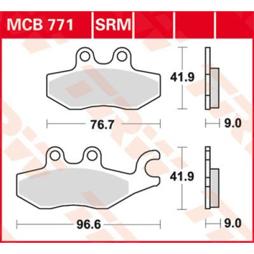 ТОРМОЗНЫЕ КОЛОДКИ TRW (17212041) 125 SINTER + SRM SINTER >125