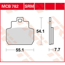 ТОРМОЗНЫЕ КОЛОДКИ TRW (17212043) 125 SINTER + SRM SINTER >125