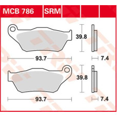 ТОРМОЗНЫЕ КОЛОДКИ TRW (17212044) 125 SINTER + SRM SINTER >125