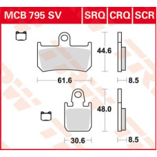 ТОРМОЗНЫЕ КОЛОДКИ TRW (17212047) карбон SINTER RACE LONGLIFE SCR SINTER RACE LONGLIFE
