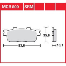 ТОРМОЗНЫЕ КОЛОДКИ TRW (17212048) 125 SINTER + SRM SINTER >125