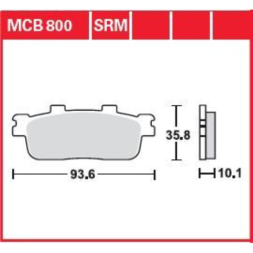 ТОРМОЗНЫЕ КОЛОДКИ TRW (17212048) 125 SINTER + SRM SINTER >125