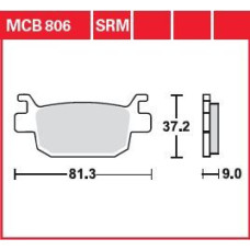 ТОРМОЗНЫЕ КОЛОДКИ TRW (17212049) 125 SINTER + SRM SINTER >125