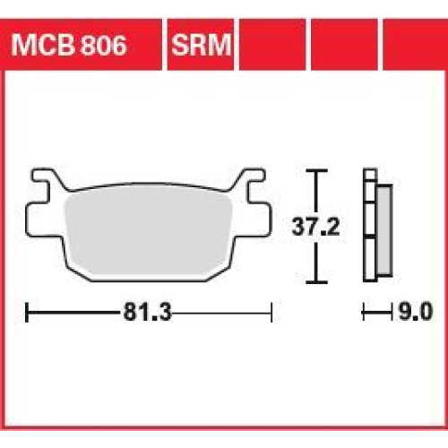ТОРМОЗНЫЕ КОЛОДКИ TRW (17212049) 125 SINTER + SRM SINTER >125