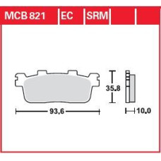 ТОРМОЗНЫЕ КОЛОДКИ TRW (17212051) 125 SINTER + SRM SINTER >125