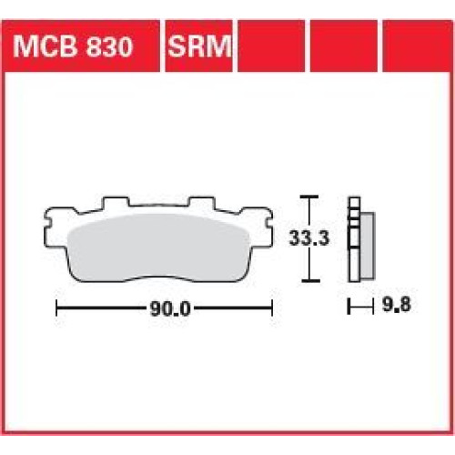 ТОРМОЗНЫЕ КОЛОДКИ TRW (17212054) 125 SINTER + SRM SINTER >125