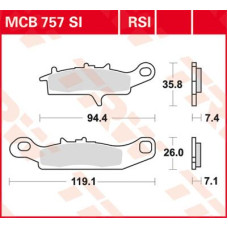 ТОРМОЗНЫЕ КОЛОДКИ TRW (17212139) внедорожное мотокросс SINTER MX RACE RSI SINTER PERFORMANCE