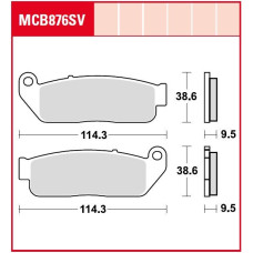 ТОРМОЗНЫЕ КОЛОДКИ TRW (17212321) SV дорожное SINTER SINTER PERFORMANCE