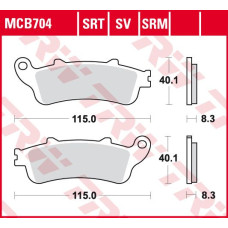 ТОРМОЗНЫЕ КОЛОДКИ TRW (17212582) дорожное S SINTER TRACK SRT SINTERED / TRACK PADS