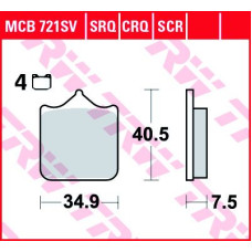 ТОРМОЗНЫЕ КОЛОДКИ TRW (17212583) дорожное S SINTER TRACK SRT SINTERED / TRACK PADS