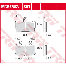 ТОРМОЗНЫЕ КОЛОДКИ TRW (17212587) дорожное S SINTER TRACK SRT SINTERED / TRACK PADS