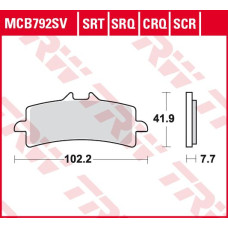 ТОРМОЗНЫЕ КОЛОДКИ TRW (17212589) дорожное S SINTER TRACK SRT SINTERED / TRACK PADS