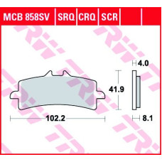 ТОРМОЗНЫЕ КОЛОДКИ TRW (17212590) дорожное S SINTER TRACK SRT SINTERED / TRACK PADS