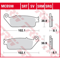 ТОРМОЗНЫЕ КОЛОДКИ TRW (17212593) дорожное S SINTER TRACK SRT SINTERED / TRACK PADS