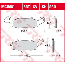 ТОРМОЗНЫЕ КОЛОДКИ TRW (17212595) дорожное S SINTER TRACK SRT SINTERED / TRACK PADS