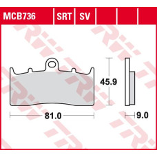 ТОРМОЗНЫЕ КОЛОДКИ TRW (17212598) дорожное S SINTER TRACK SRT SINTERED / TRACK PADS