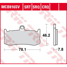 ТОРМОЗНЫЕ КОЛОДКИ TRW (17212601) дорожное S SINTER TRACK SRT SINTERED / TRACK PADS