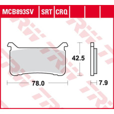 ТОРМОЗНЫЕ КОЛОДКИ TRW (17212604) дорожное S SINTER TRACK SRT SINTERED / TRACK PADS
