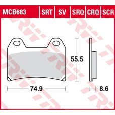 ТОРМОЗНЫЕ КОЛОДКИ TRW (17212607) дорожное S SINTER TRACK SRT SINTERED / TRACK PADS