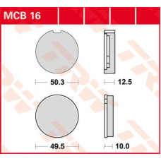 ТОРМОЗНЫЕ КОЛОДКИ TRW (17220367) MCB16 ALLROUND ORGANIC