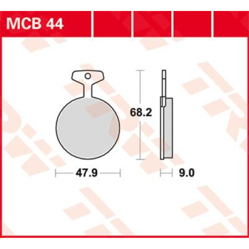 ТОРМОЗНЫЕ КОЛОДКИ TRW (17220374) MCB44 ALLROUND ORGANIC