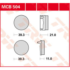ТОРМОЗНЫЕ КОЛОДКИ TRW (17220377) MCB504 ALLROUND ORGANIC